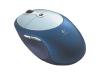 Logitech Cordless Click! Plus Optical Mouse - Mouse - optical - 6 button(s) - wireless - RF - USB / PS/2 wireless receiver - blue, silver