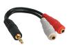 StarTech.com Stereo Splitter Cable - 3.5mm Male to 2x 3.5mm Female - Audio splitter - 26 AWG - mini-phone stereo 3.5 mm  (M) - mini-phone stereo 3.5 mm  (F) - 15.2 cm