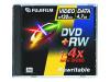 FUJIFILM - 5 x DVD+RW - 4.7 GB ( 120min ) 4x - jewel case - storage media