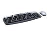 Belkin Wireless Keyboard and Mouse - Keyboard - wireless - RF - mouse - USB wireless receiver - black, silver