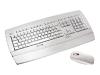 Cherry CyMotion Master Plus9 Wireless M86-21700 - Keyboard - wireless - RF - 105 keys - mouse - USB / PS/2 wireless receiver - white - Switzerland