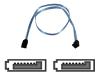Belkin - Serial ATA / SAS cable - 7 pin Serial ATA - 7 pin Serial ATA - 46 cm - right angle connector - blue