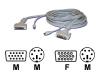 HP - Keyboard / video / mouse (KVM) cable - 6 pin PS/2, HD-15 (M) - 6 pin PS/2, HD-15 (F) - 2.1 m - grey