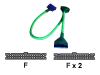 A.C.Ryan - Floppy cable - 34 PIN IDC (F) - 34 PIN IDC (F) - 90 cm - rounded - glow in the dark