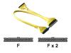 A.C.Ryan - IDE / EIDE cable - UDMA 66/100/133 - 40 PIN IDC (F) - 40 PIN IDC (F) - 90 cm - rounded - yellow