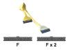 A.C.Ryan - IDE / EIDE cable - UDMA 66/100/133 - 40 PIN IDC (F) - 40 PIN IDC (F) - 45 cm - rounded - yellow