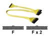 A.C.Ryan - Floppy cable - 34 PIN IDC (F) - 34 PIN IDC (F) - 90 cm - rounded - yellow