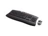 Logitech Cordless Desktop Deluxe Optical - Keyboard - wireless - RF - mouse - USB / PS/2 wireless receiver