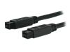 StarTech.com - IEEE 1394 cable - 9 pin FireWire 800 (M) - 9 pin FireWire 800 (M) - 3 m ( IEEE 1394b ) - black