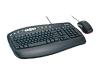 Microsoft Black Value Pack - Keyboard - PS/2 - mouse - black - French