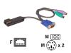 Avocent - Keyboard / video / mouse (KVM) cable - 6 pin PS/2, HD-15 (M) - RJ-45 (F)