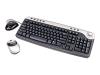 Dell Wireless Multimedia Desktop - Keyboard - wireless - RF - mouse - USB wireless receiver - silver, midnight grey - UK