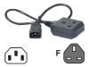 APC - Power cable - IEC 320 EN 60320 C14 (M) - BS 1363 (F) - 61 cm - black