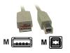 Deltaco - USB cable - 4 PIN USB Type A (M) - 4 PIN USB Type B (M) - 1 m