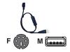 Haicom HI-204E-USB - GPS cable - USB - 6 pin PS/2 (F) - 4 PIN USB Type A (M)