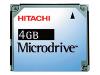 Hitachi Microdrive 3K4 - Hard drive - 4 GB - removable - CF+ - 3600 rpm - buffer: 128 KB (pack of 20 )