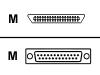 IC Intracom Manhattan - Printer cable - 36 PIN mini-Centronics (M) - DB-25 (M) - 3 m - molded