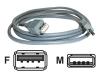 AESP - USB extender - 4 PIN USB Type A (M) - 4 PIN USB Type A (F) - 3 m