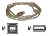 AESP - USB cable - 4 PIN USB Type A (M) - 4 PIN USB Type B (M) - 3 m - grey