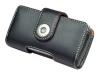 Covertec - Case for cellular phone - leather - black - Sony Ericsson P900