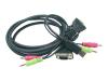 EMINE K8C6A - Video / USB / audio cable - HD-15, mini-phone stereo 3.5 mm  (M) - 4 PIN USB Type A, HD-15, mini-phone stereo 3.5 mm  (M) - 1.8 m ( USB / Hi-Speed USB )