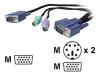 StarTech.com Ultra-Thin - Keyboard / video / mouse (KVM) cable - HD-15 (M) - 6 pin PS/2, HD-15 (M) - 15.2 m
