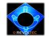 Revoltec - Fan adapter (80 to 120 mm) - UV-blue