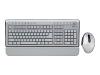 Belkin Wireless Keyboard and Ergo Optical Mouse - Keyboard - wireless - mouse - USB wireless receiver - silver, dark grey