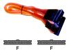 Revoltec UV-Sensitiv Cable - Floppy cable - 34 PIN IDC (F) - 34 PIN IDC (F) - 48 cm - rounded - orange