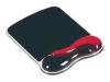Kensington Duo Gel Wristrest Wave - Mouse pad with wrist pillow - black, red