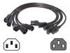 APC - Power cable - IEC 320 EN 60320 C13 (F) - IEC 320 EN 60320 C14 (M) - 61 cm - black (pack of 5 )