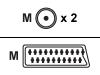 Canon PC-150 - Video / audio cable - composite video / audio - RCA (M) - SCART (M)