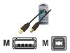 Q-Tec 908P - USB cable - 4 PIN USB Type A (M) - 4 PIN USB Type B (M) - 1.8 m ( USB / Hi-Speed USB ) - molded
