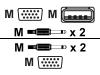 Avocent - Video / USB / audio cable - 4 PIN USB Type A, HD-15, mini-phone 3.5mm (M) - HD-15, mini-phone 3.5mm (M) - 1.83 m