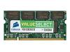 Corsair Value Select - Memory - 1 GB ( 2 x 512 MB ) - SO DIMM 200-pin - DDR2 - 667 MHz / PC2-5300