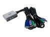 StarTech.com 2 Port Mini PC Switcher with Audio - Built-on-cable KVM Switch - KVM / audio switch - PS/2 - 2 ports - 1 local user