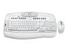 Logitech Cordless Desktop LX 501 - Keyboard - wireless - RF - mouse - USB / PS/2 wireless receiver - crisp white - English - US