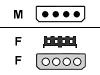 Power splitter - 4 PIN internal power, 4 PIN mini-power connector (F) - 4 PIN internal power (M) - 0.3 m