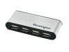 Kensington PocketHUB USB 2.0 - Hub - 4 ports - Hi-Speed USB