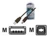 Q-Tec 907P - USB cable - 4 PIN USB Type A (M) - 4 PIN USB Type B (M) - molded