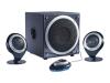 Hercules XPS 2.101 - PC multimedia speaker system - 60 Watt (Total) - black
