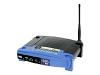 Linksys Wireless-G Broadband Router WRT54GP2 - Wireless router + 3-port switch - VoIP phone adapter - EN, Fast EN, 802.11b, 802.11g