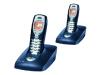 Belgacom Twist 655 Duo - Cordless phone w/ caller ID - DECT - steel blue + 1 additional handset(s)