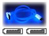 Akasa - Serial ATA / SAS cable - 7 pin Serial ATA - 7 pin Serial ATA - 45 cm - rounded - UV-blue