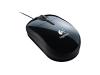 Logitech Notebook Optical Mouse Plus - Mouse - optical - 3 button(s) - wired - USB - black