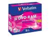 Verbatim
43450
DVD-RAM/4.7GB 3x 5pk