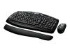 Logitech Cordless Desktop LX 300 - Keyboard - wireless - RF - mouse - USB / PS/2 wireless receiver - black - French