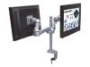 NewStar FPMA-D910D - Mounting kit ( support arm, articulating arm, desk clamp mount ) for 2 flat panels - silver - screen size: 10
