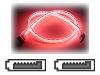 Akasa - Serial ATA / SAS cable - 7 pin Serial ATA - 7 pin Serial ATA - 45 cm - red