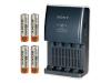 Sony BCG-34HUE4 - Battery charger 4xAA/AAA - included batteries: 4 x AA type NiMH 2500 mAh